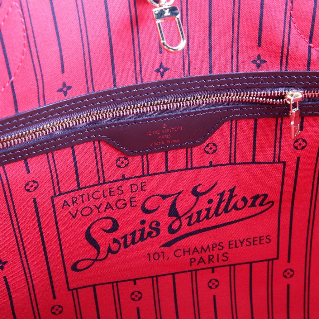 Louis Vuitton Neverfull MM Damier Ebene Brown/Red