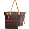 Louis Vuitton Neverfull With Wallet MM Monogram Pink