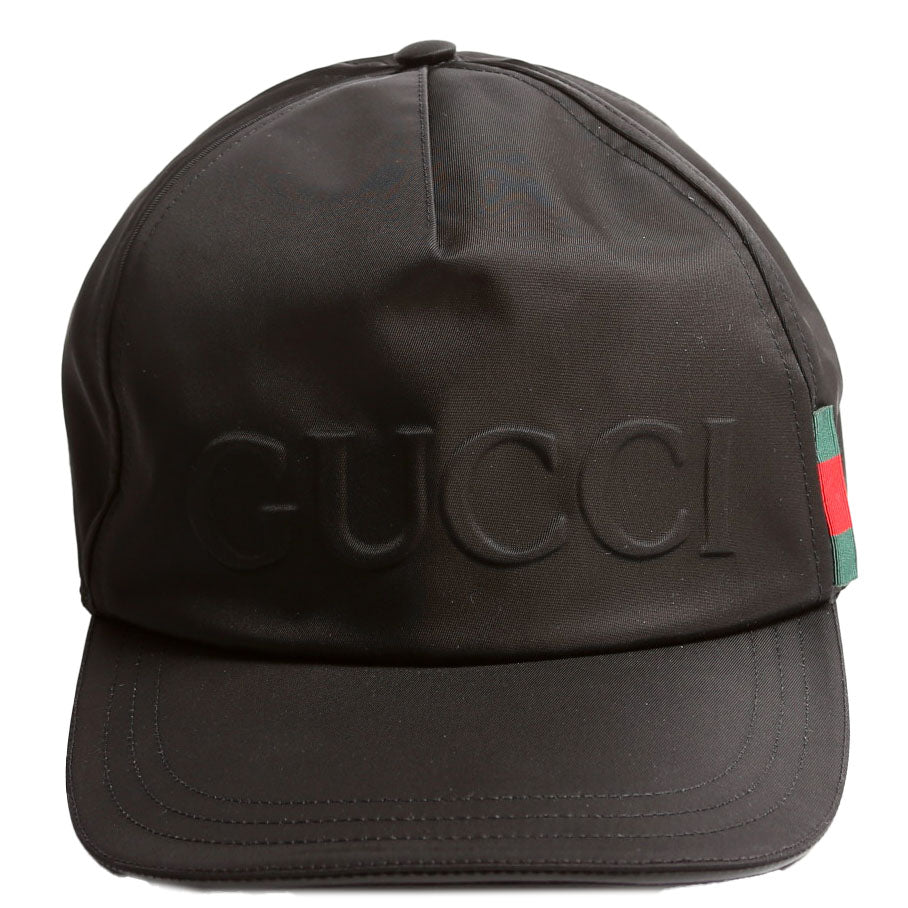 Gucci 813461 Logo Nylon Baseball Cap Size Large