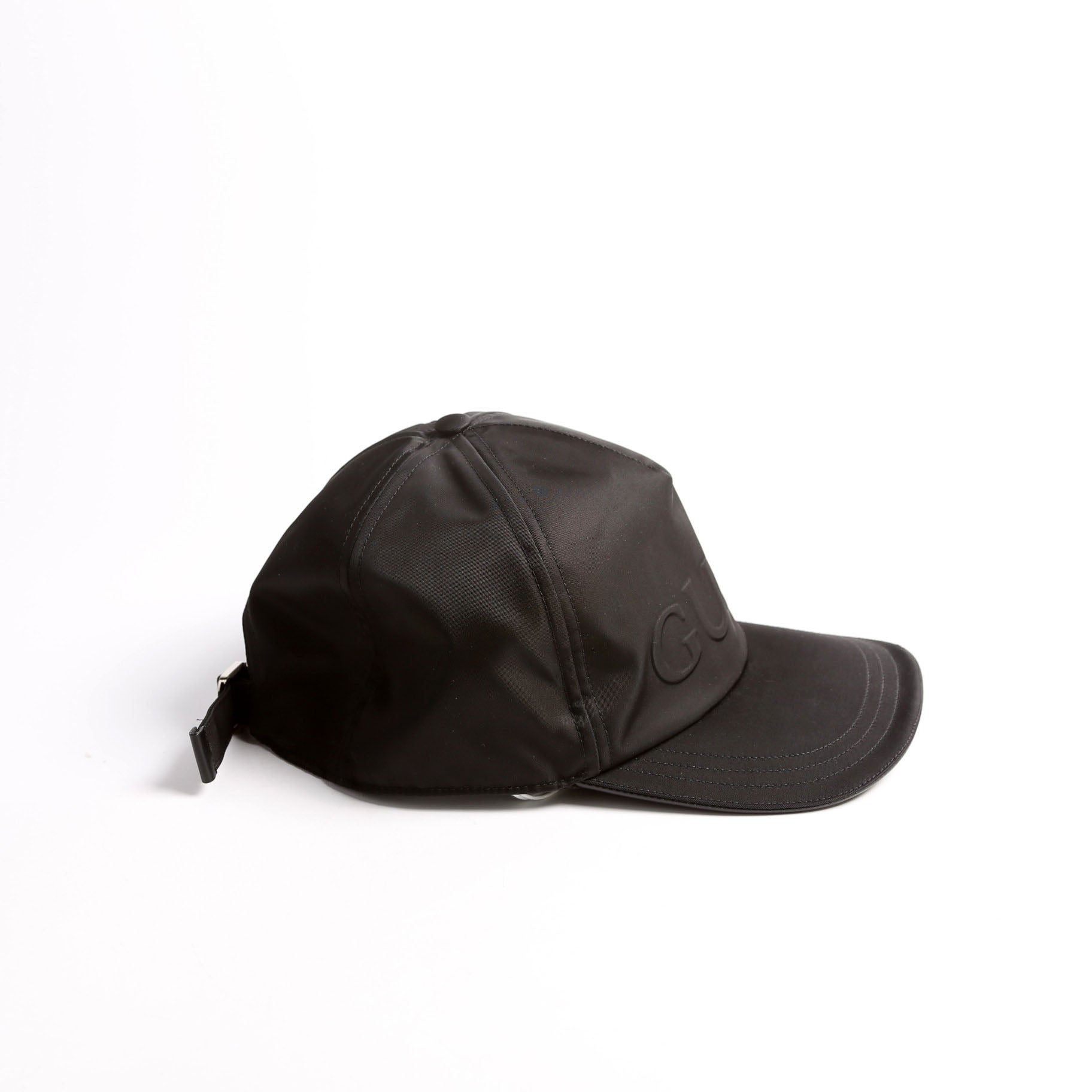 Gucci 813461 Logo Nylon Baseball Cap Size Large