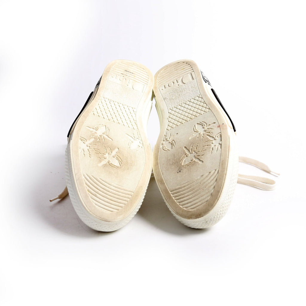 Christian Dior B23 Flowers Hightop Sneakers Size 38 White/Floral