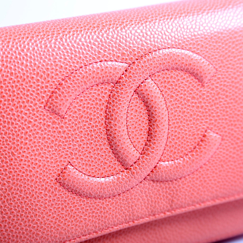 Chanel WOC Timeless CC Caviar Coral