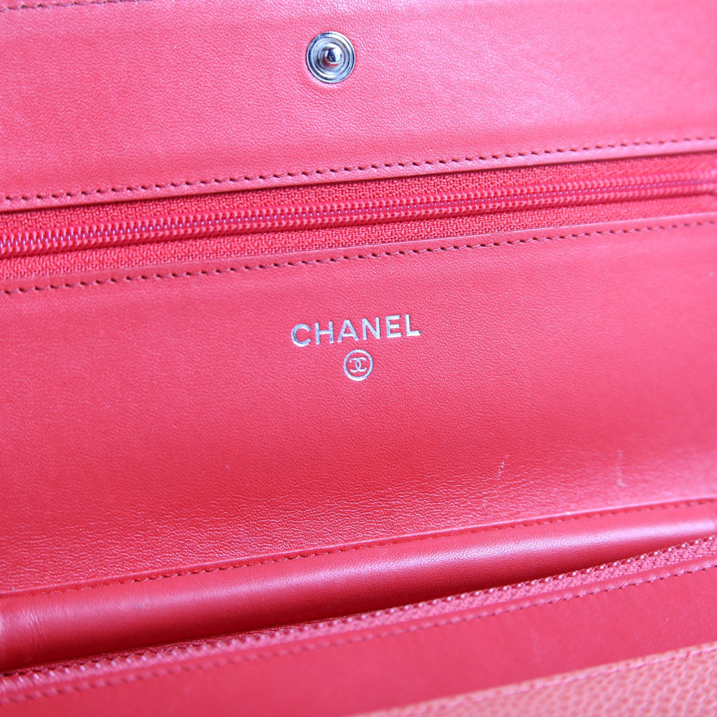 Chanel WOC Timeless CC Caviar Coral