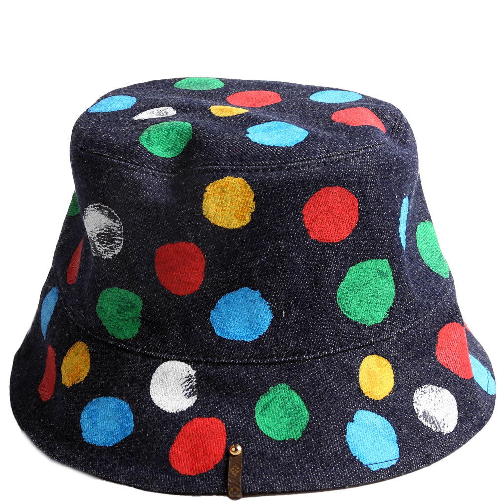 Louis Vuitton Bucket Denim Kusama Painted Dots Size Small