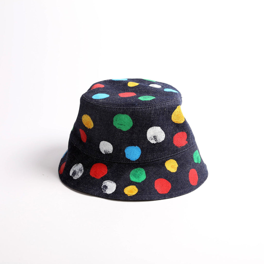 Louis Vuitton Bucket Denim Kusama Painted Dots Size Small