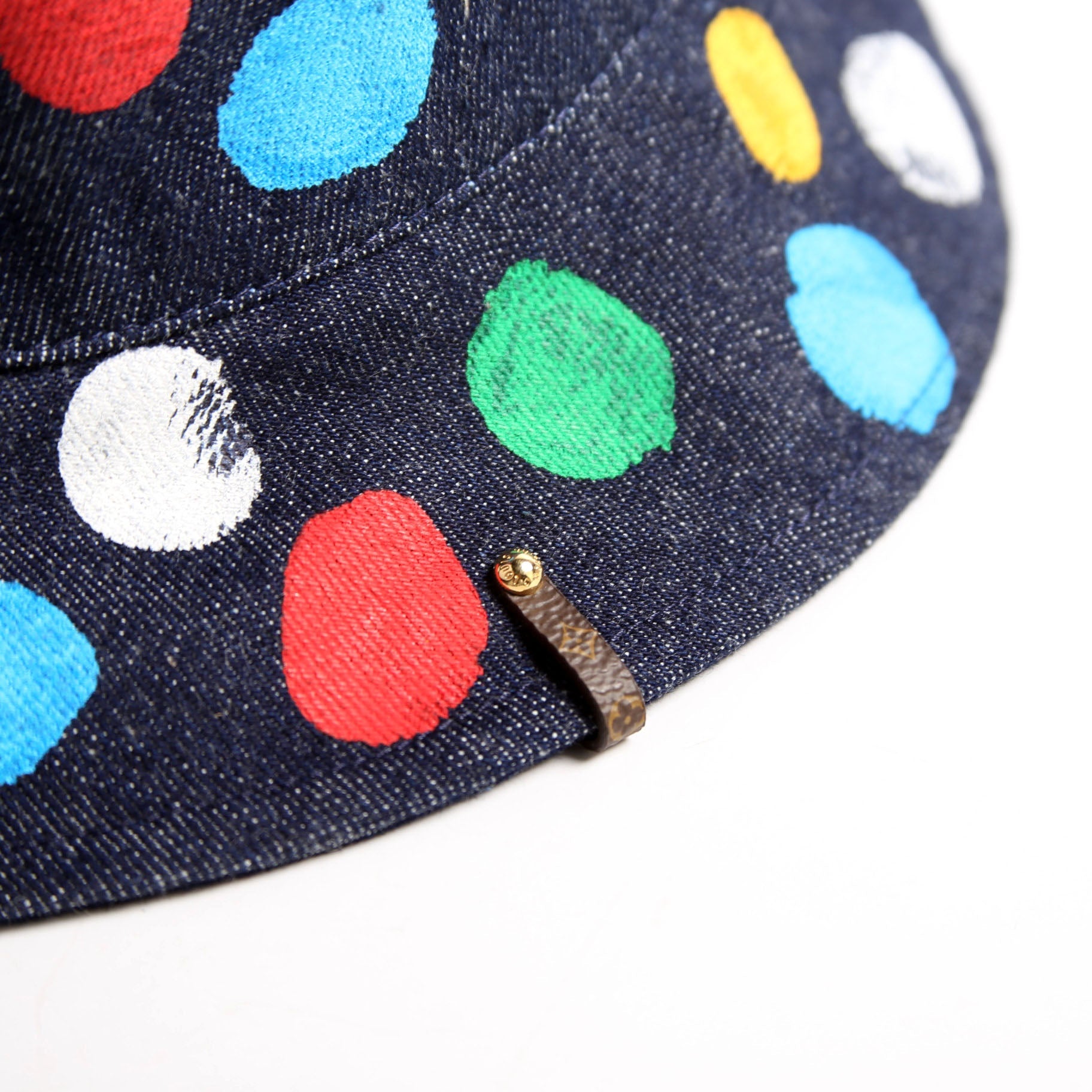 Louis Vuitton Bucket Denim Kusama Painted Dots Size Small