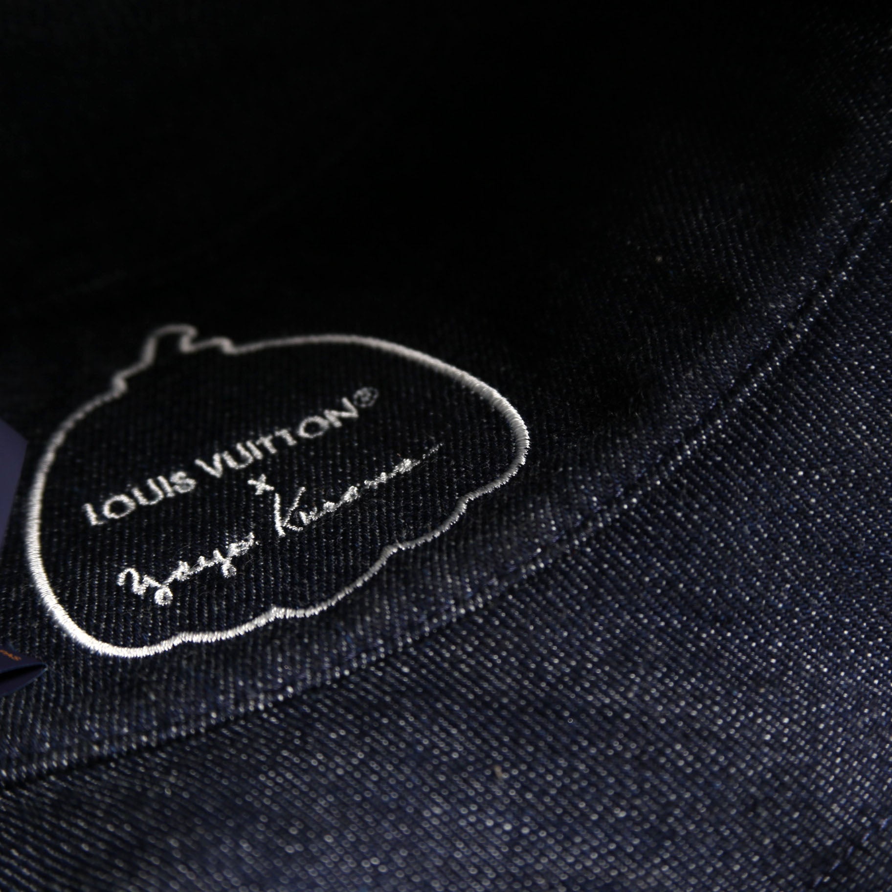 Louis Vuitton Bucket Denim Kusama Painted Dots Size Small