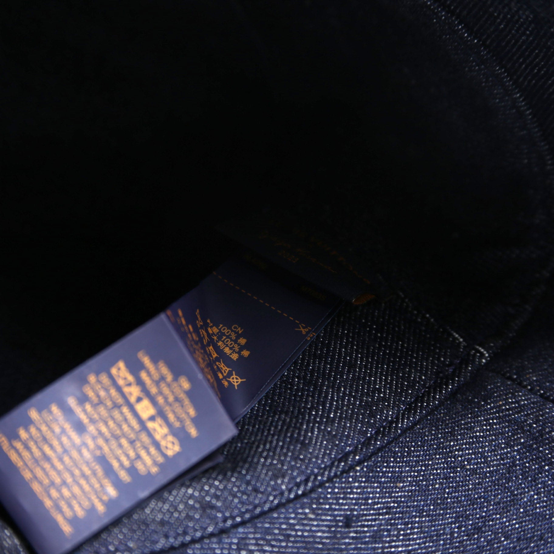 Louis Vuitton Bucket Denim Kusama Painted Dots Size Small