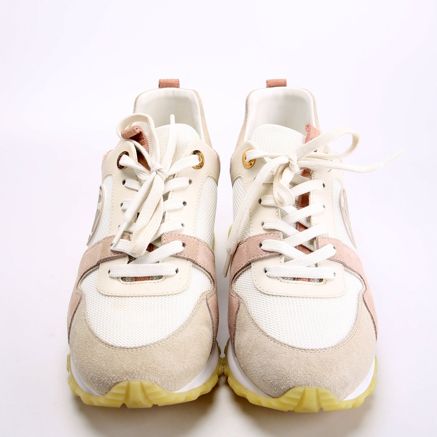 Louis Vuitton Run Away Sneakers Size 37 White/Blush