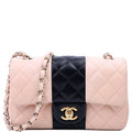 Chanel Classic Flap Mini Rectangle Lambskin RFID Black/Pink