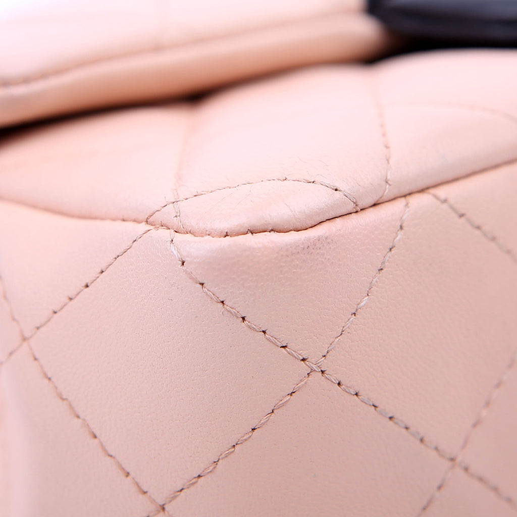 Chanel Classic Flap Mini Rectangle Lambskin RFID Black/Pink