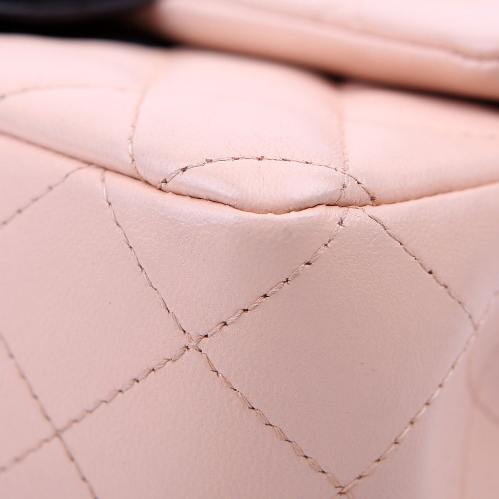 Chanel Classic Flap Mini Rectangle Lambskin RFID Black/Pink
