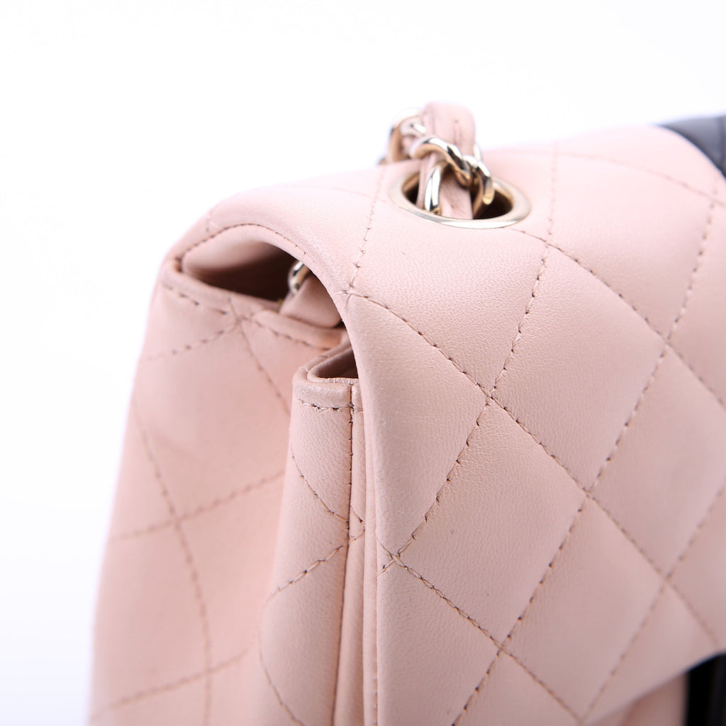 Chanel Classic Flap Mini Rectangle Lambskin RFID Black/Pink