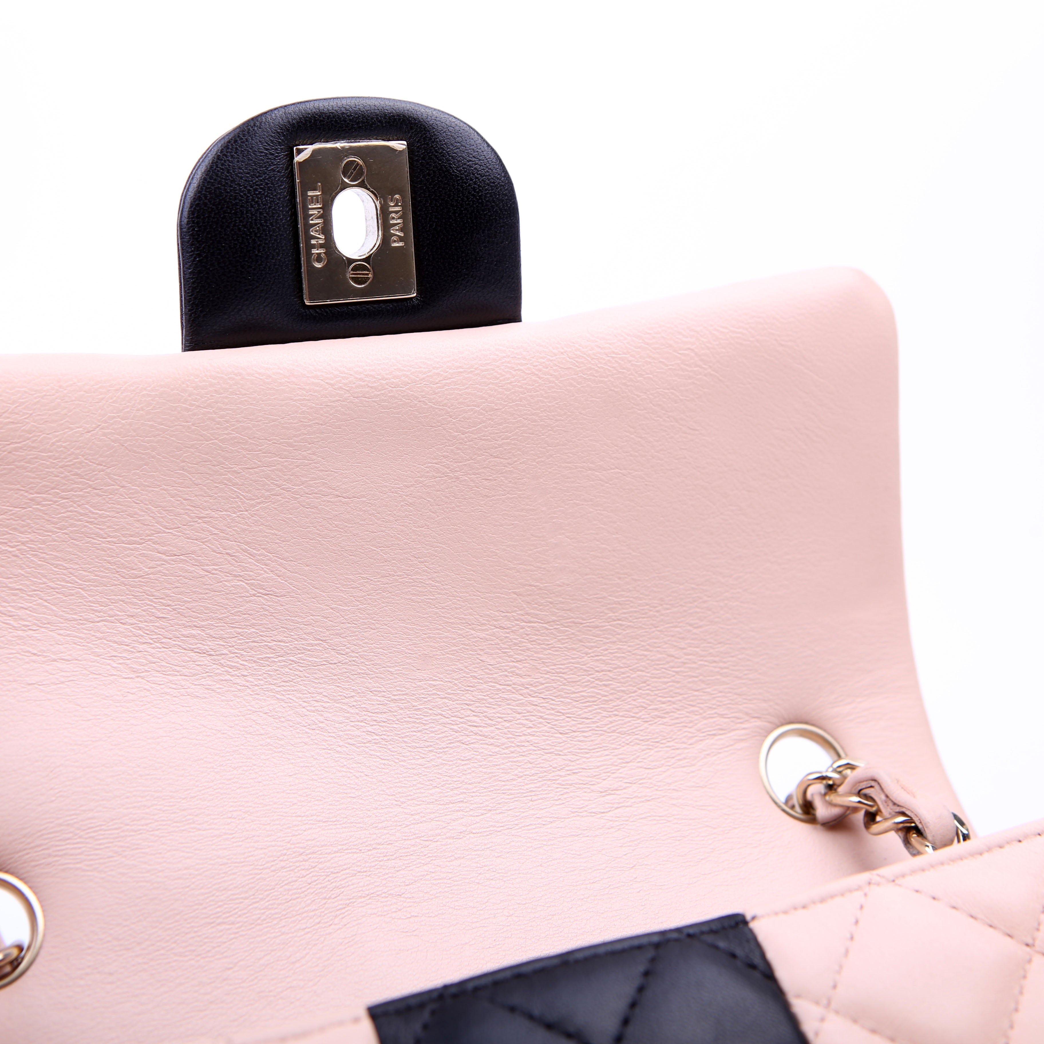 Chanel Classic Flap Mini Rectangle Lambskin RFID Black/Pink