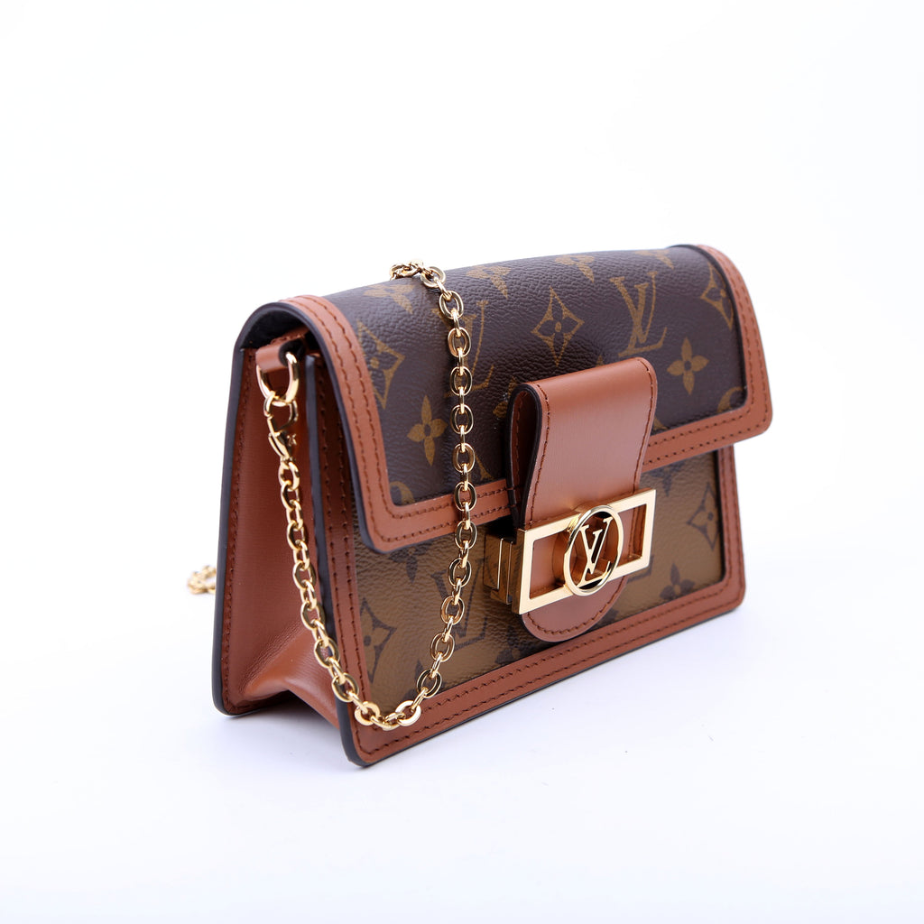 Louis Vuitton Dauphine Chain Wallet Reverse Monogram