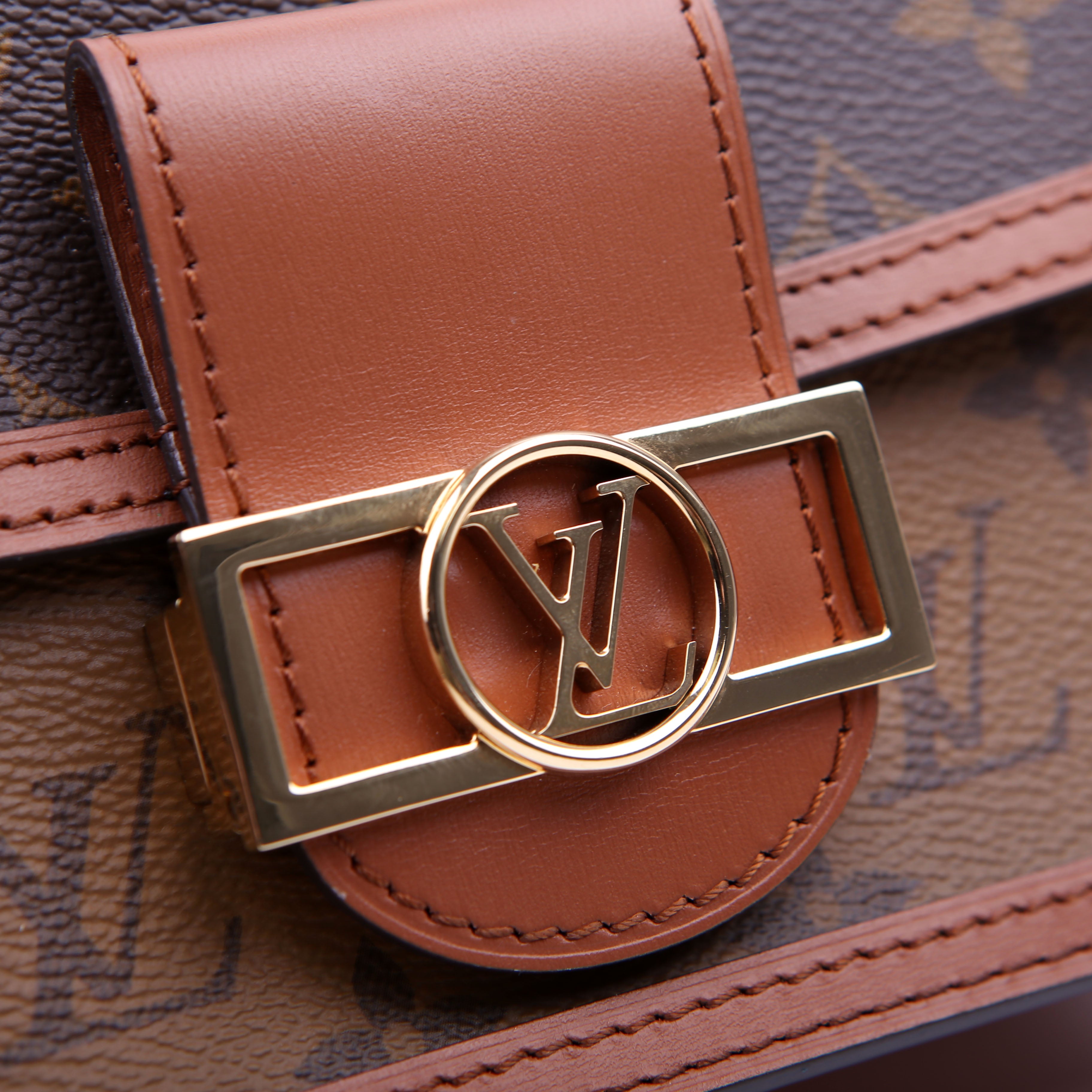 Louis Vuitton Dauphine Chain Wallet Reverse Monogram