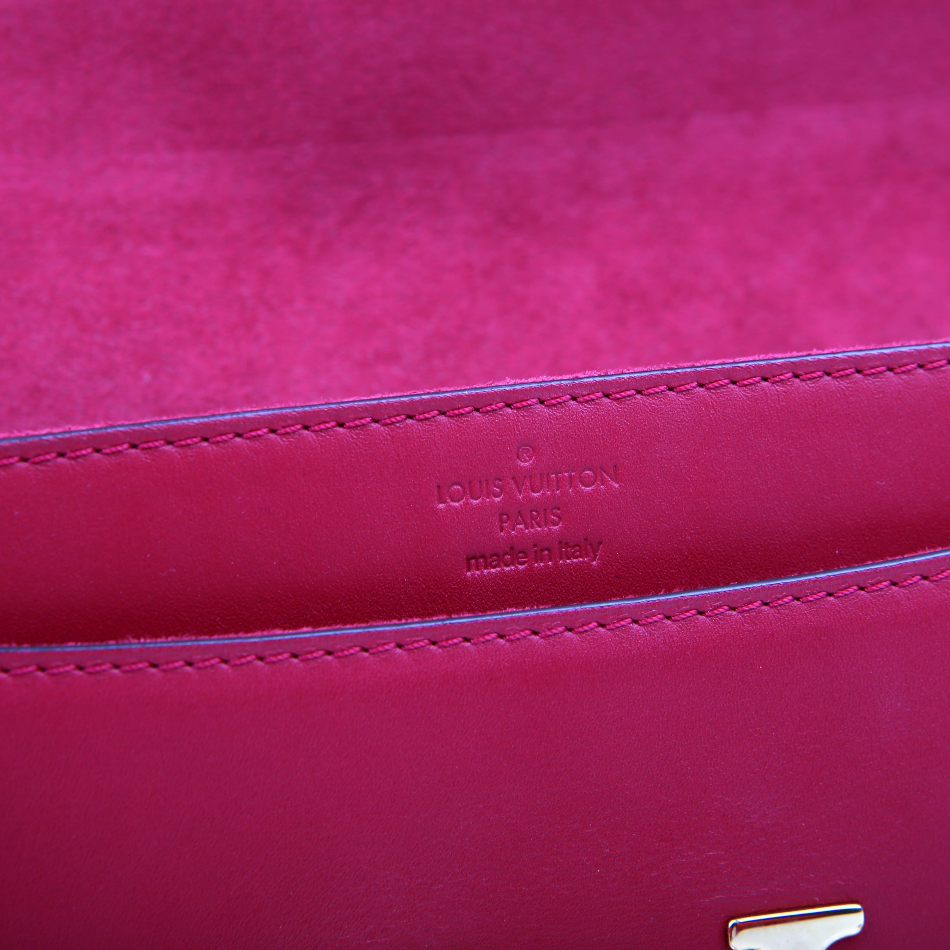 Louis Vuitton Louise MM Chain Bag Calfskin Red