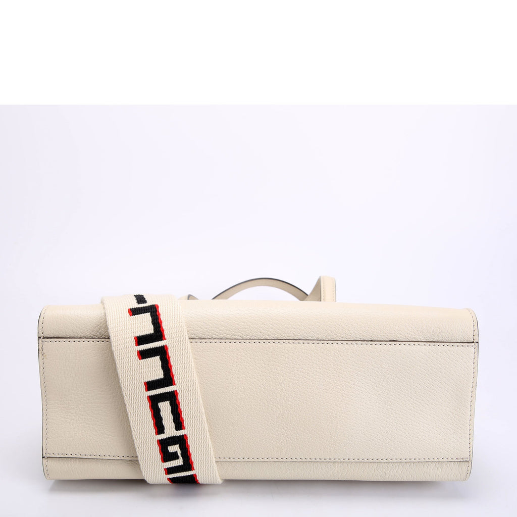 Gucci 505344 Totem Web Butterfly Top Handle Medium White