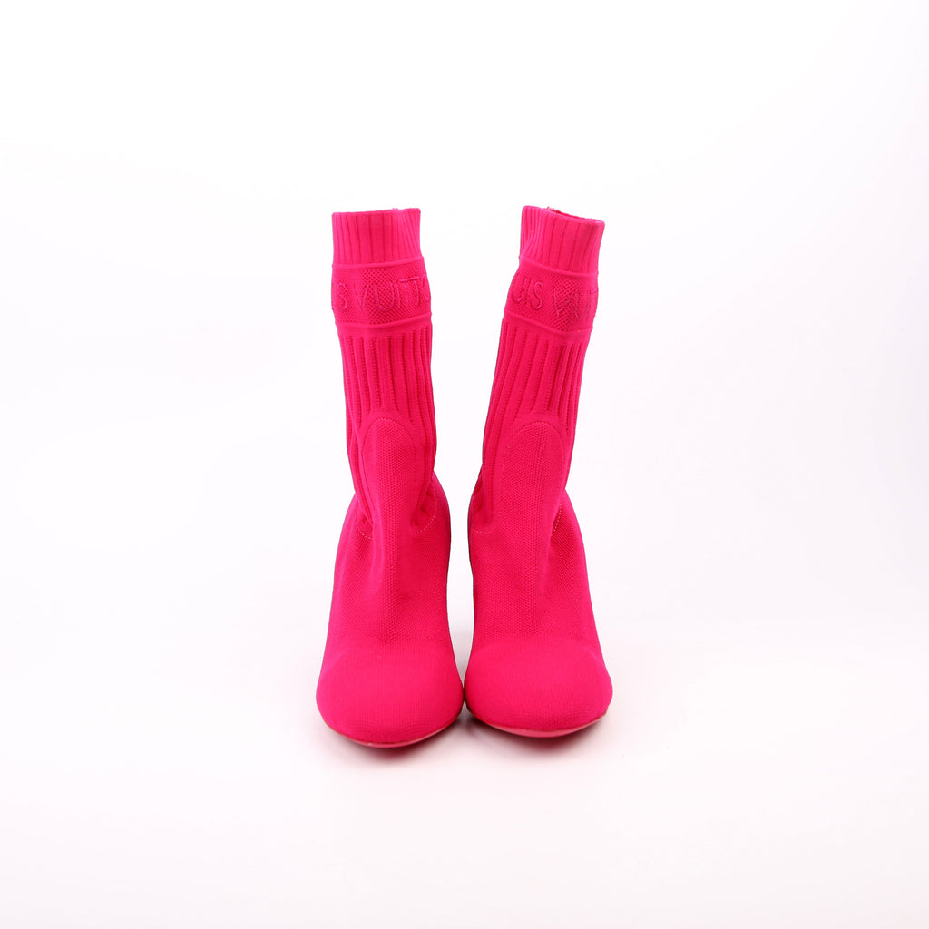 Louis Vuitton Silhouette Ankle Booties Size 37 Pink
