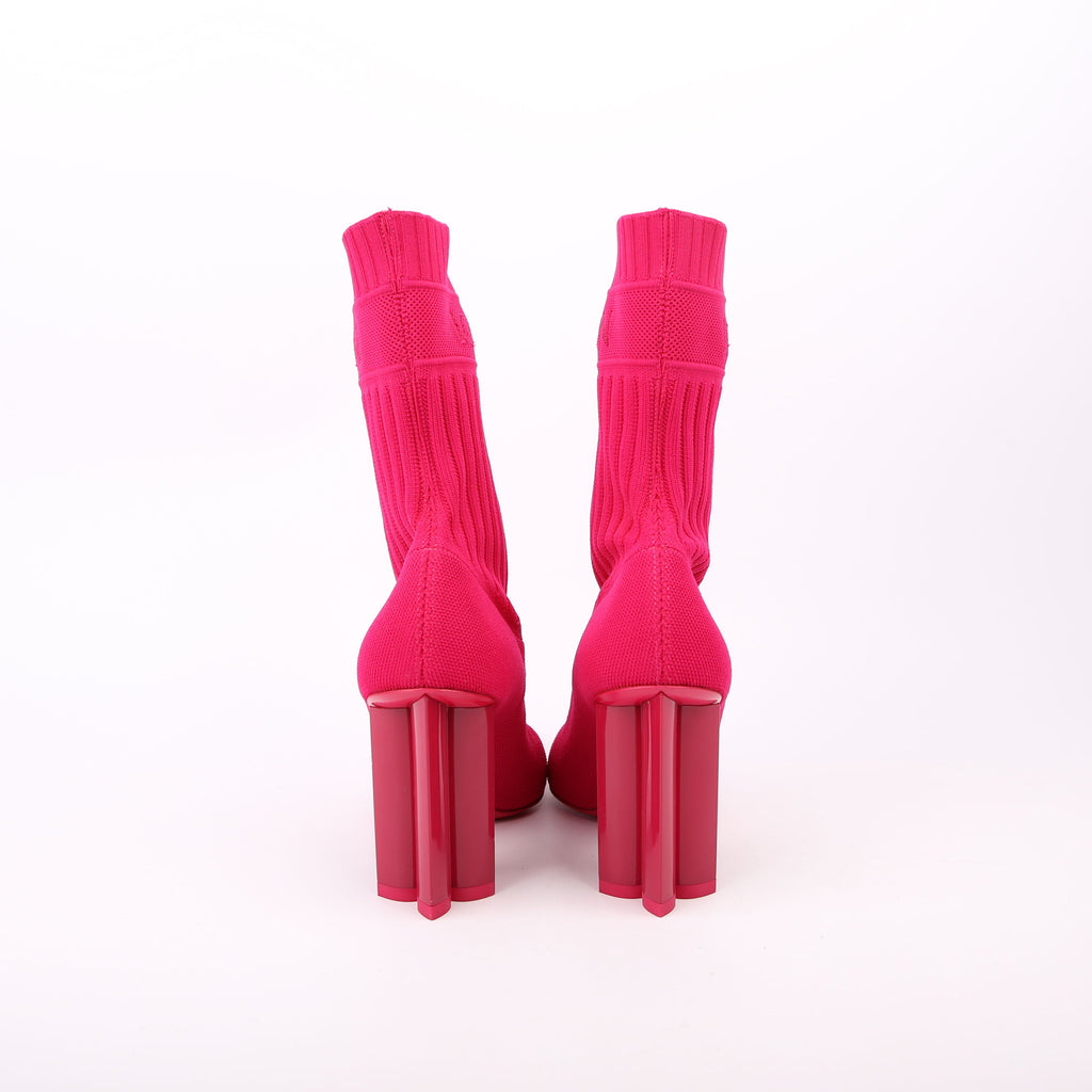 Louis Vuitton Silhouette Ankle Booties Size 37 Pink