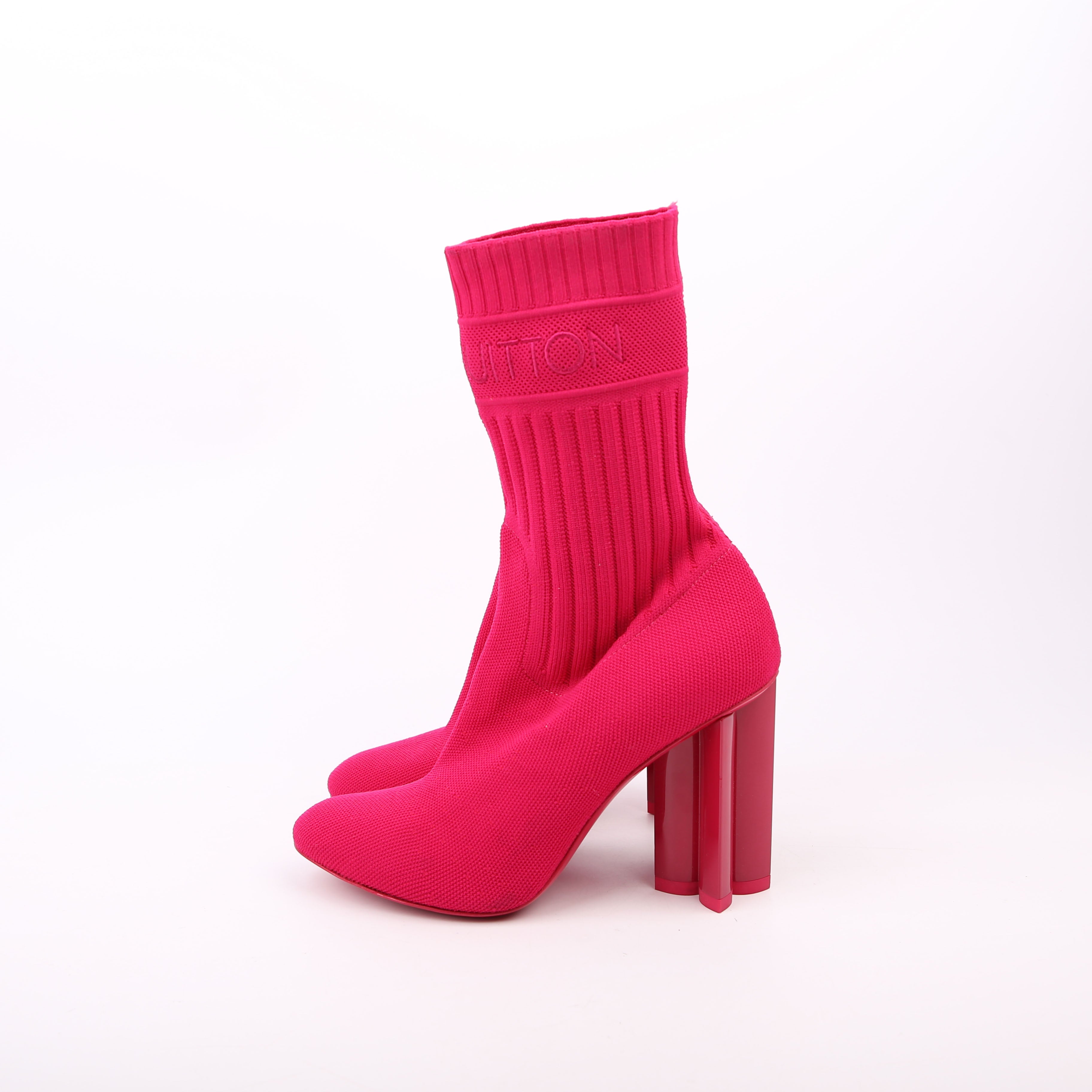 Louis Vuitton Silhouette Ankle Booties Size 37 Pink