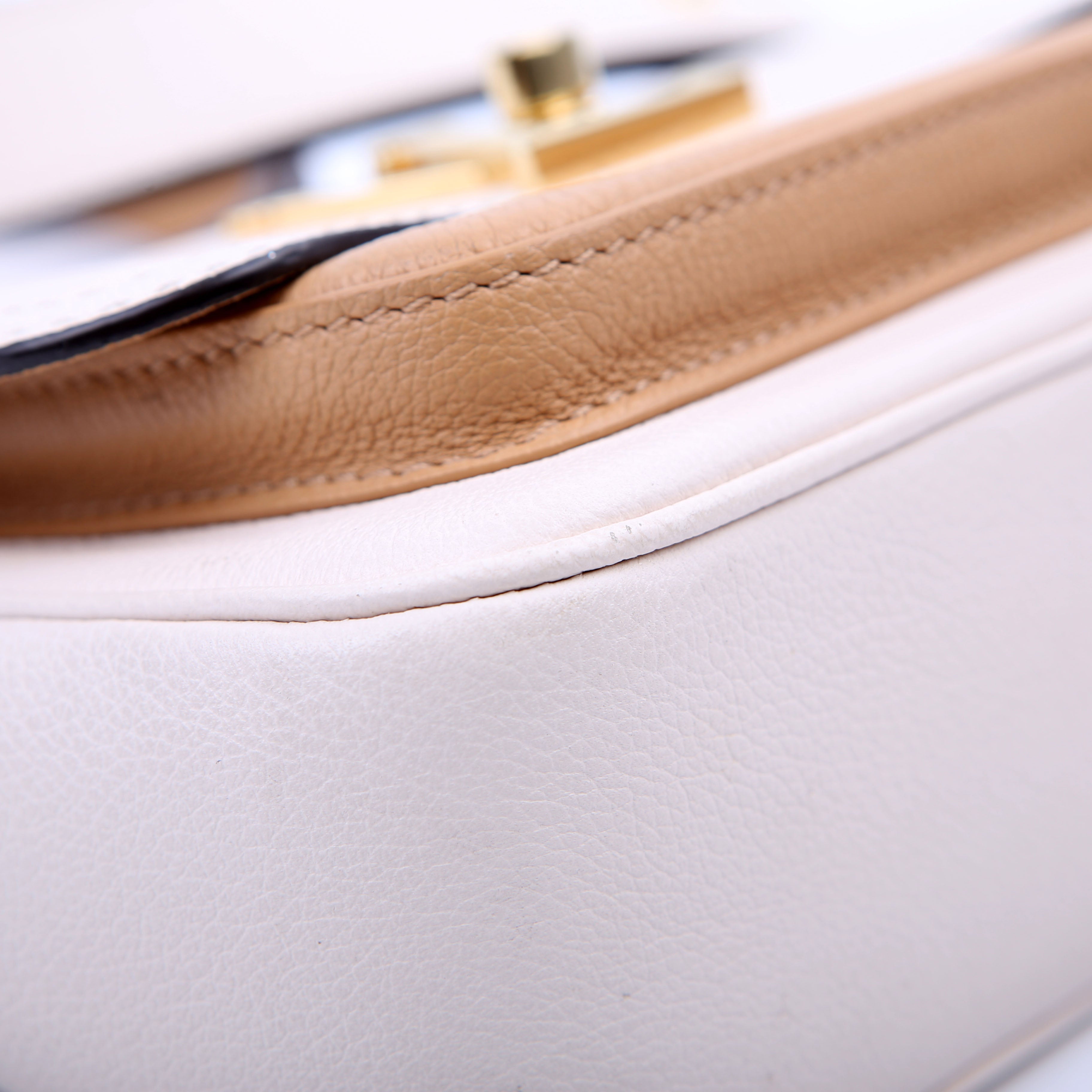 Louis Vuitton Lockme Tender Supple Calfskin Cream