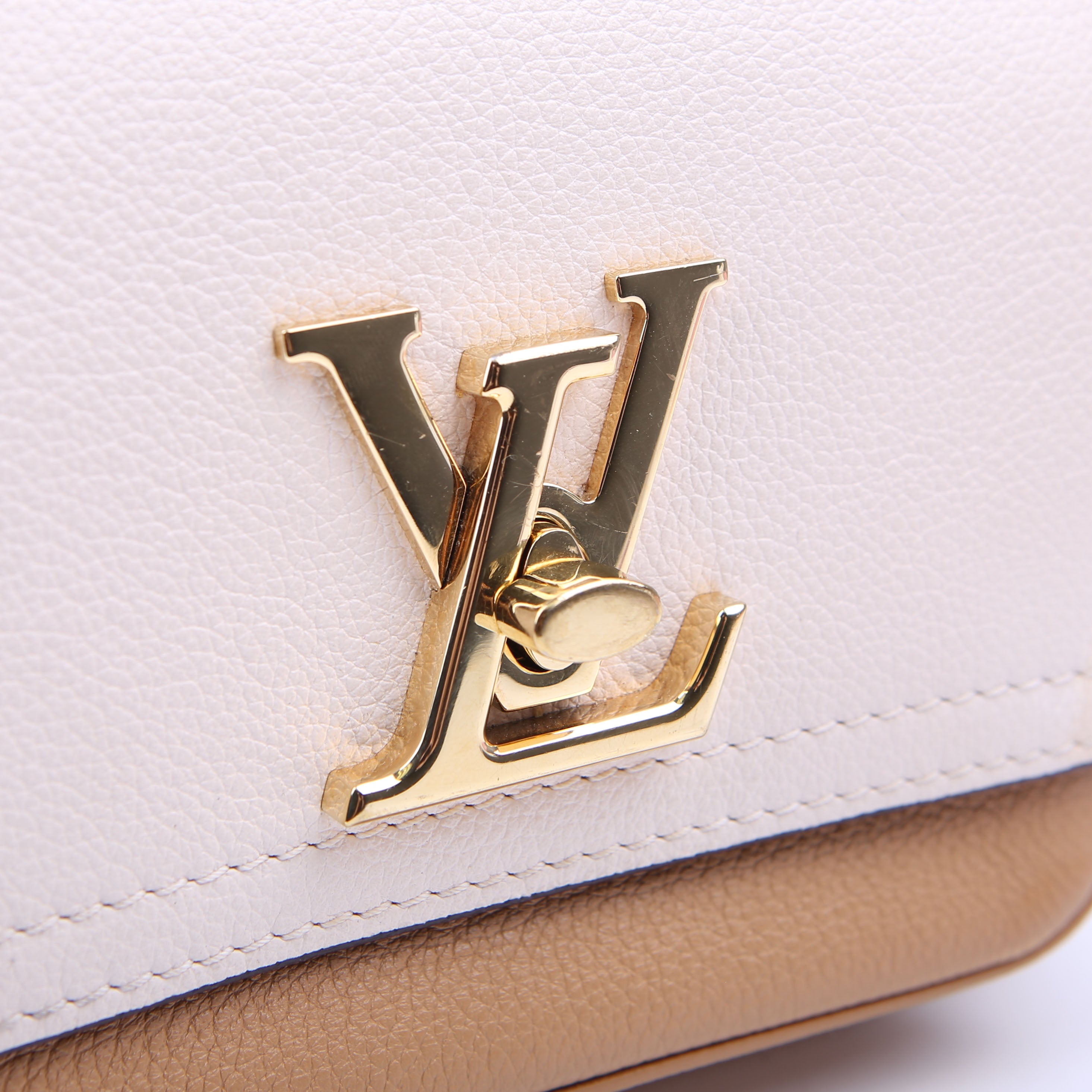 Louis Vuitton Lockme Tender Supple Calfskin Cream
