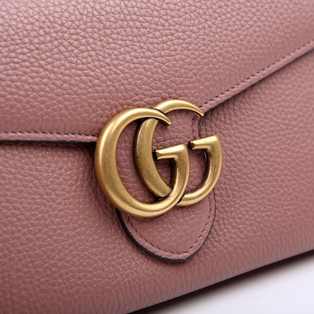 Gucci 401232 Marmont Chain Wallet Pink