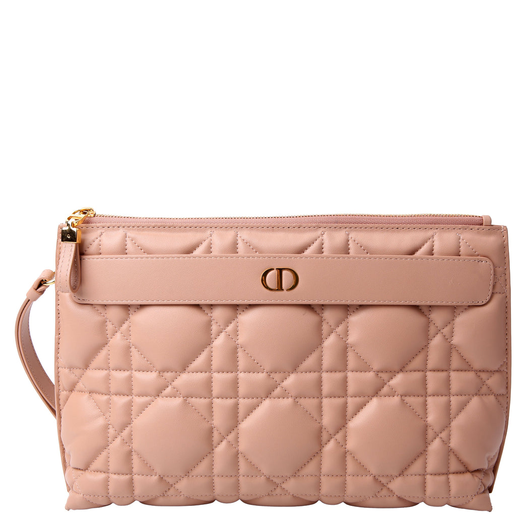 Christian Dior Macrocannage Caro D-Every Pouch Large Tan