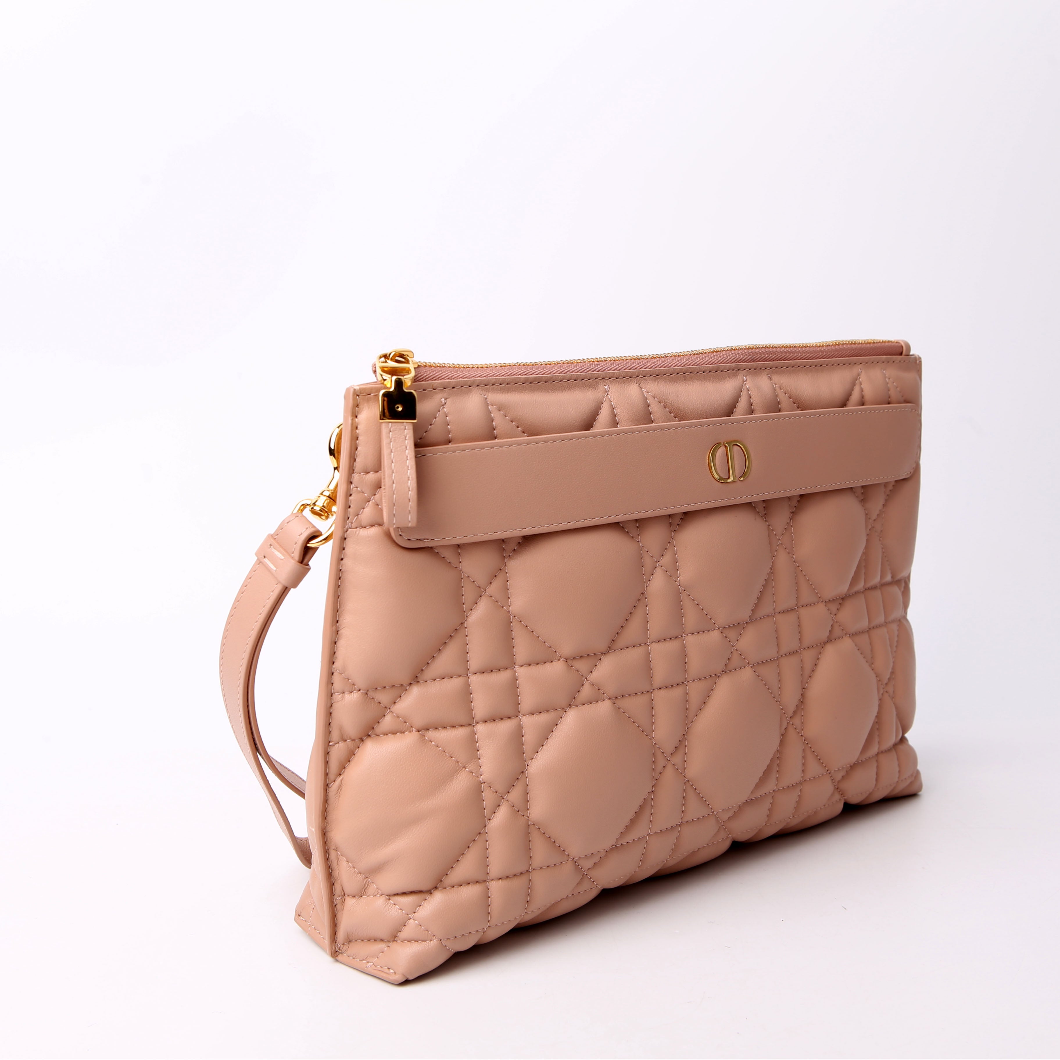 Christian Dior Macrocannage Caro D-Every Pouch Large Tan