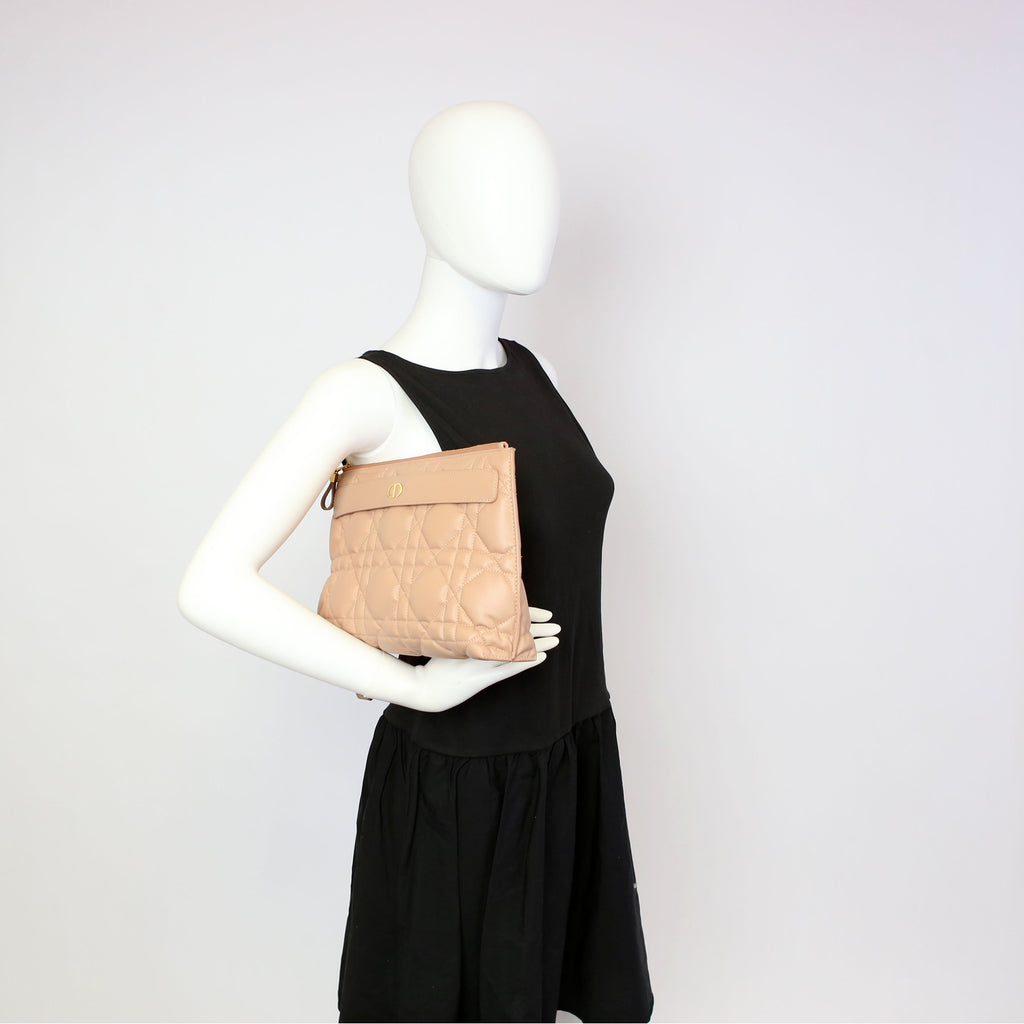 Christian Dior Macrocannage Caro D-Every Pouch Large Tan