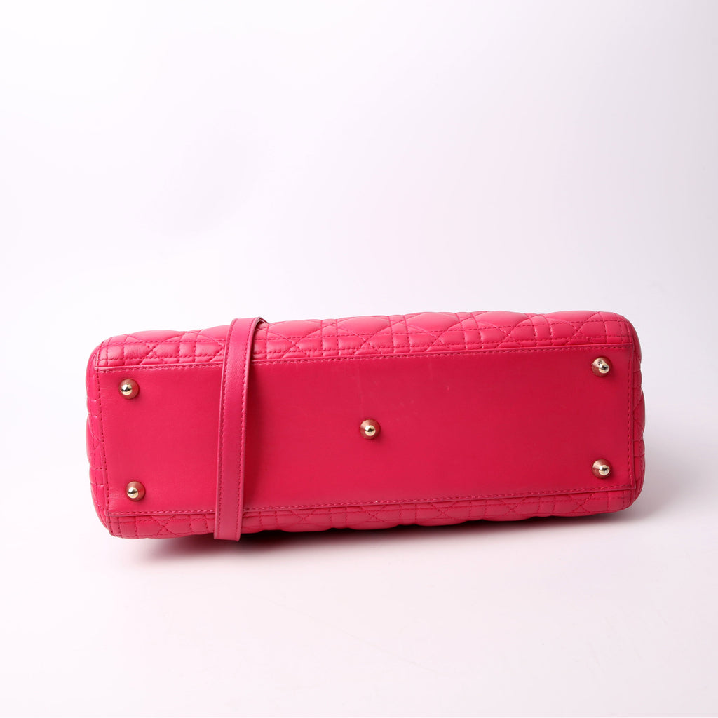 Christian Dior Lady Dior Large Lambskin Pink