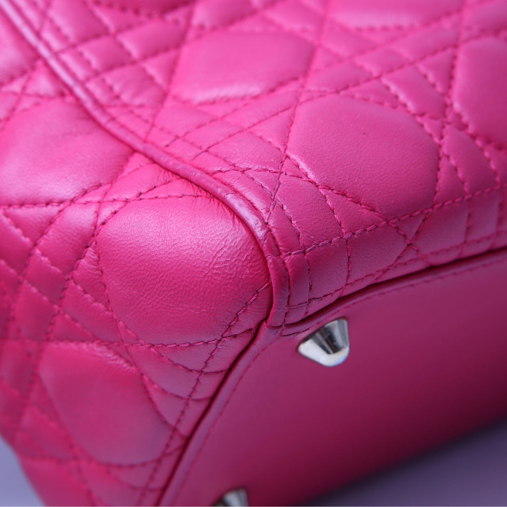 Christian Dior Lady Dior Large Lambskin Pink