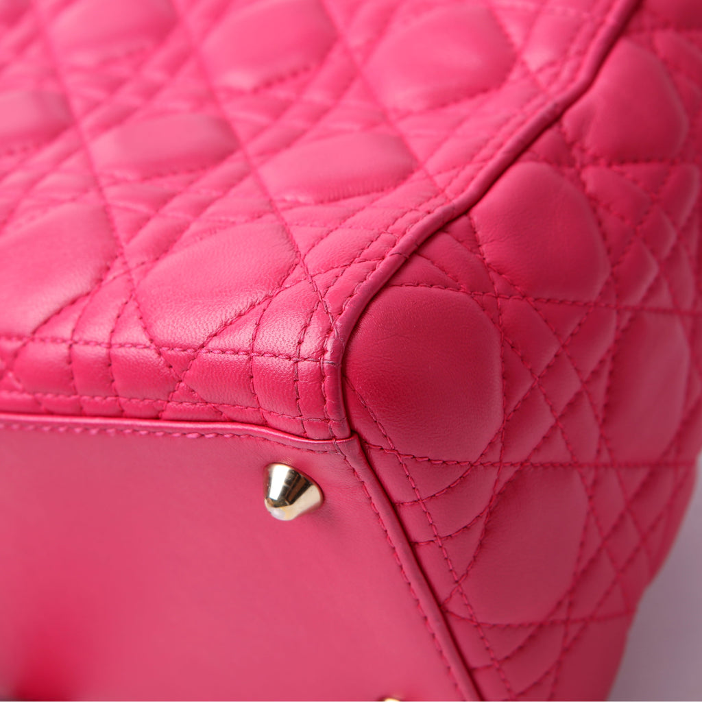 Christian Dior Lady Dior Large Lambskin Pink