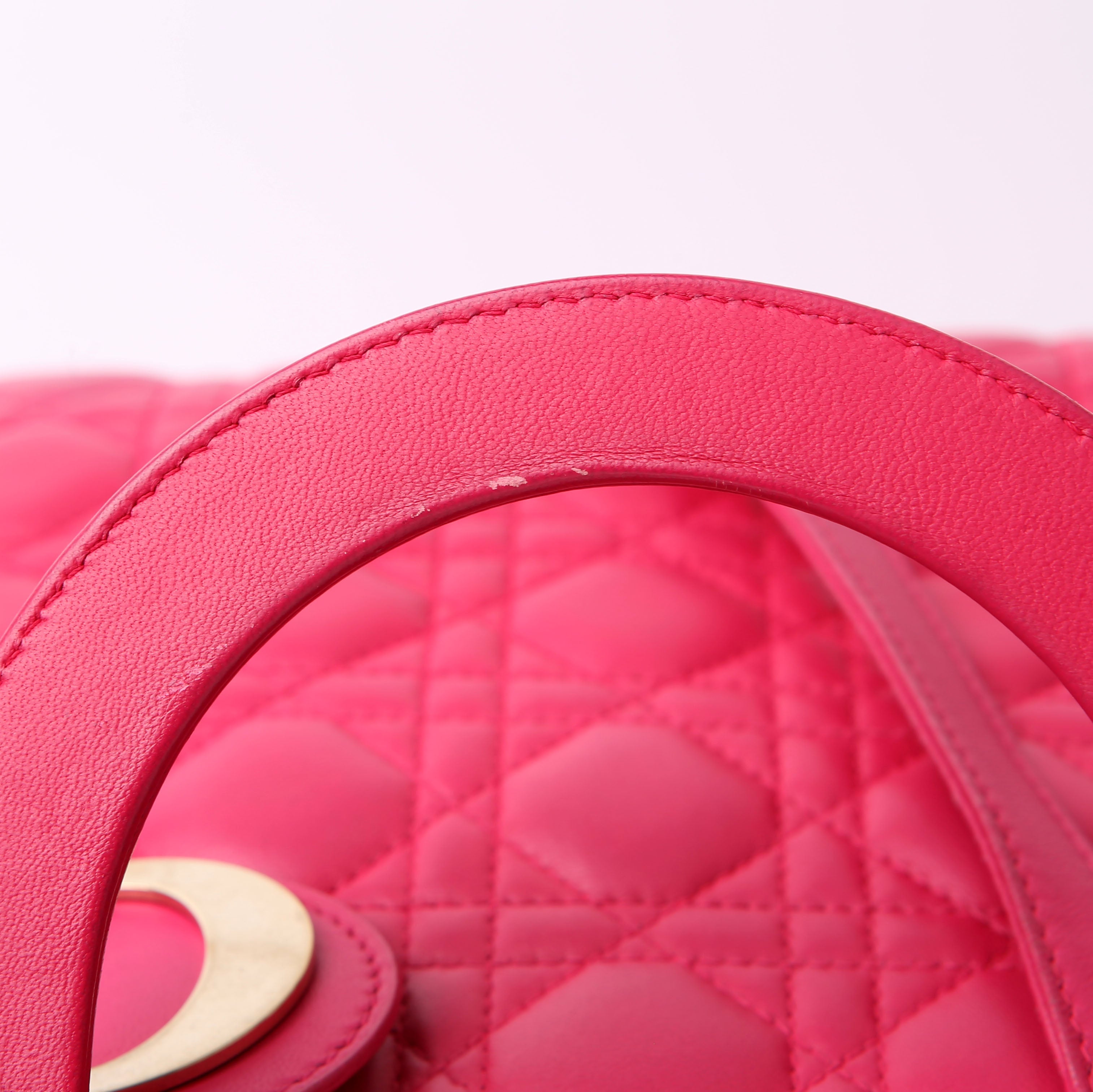 Christian Dior Lady Dior Large Lambskin Pink