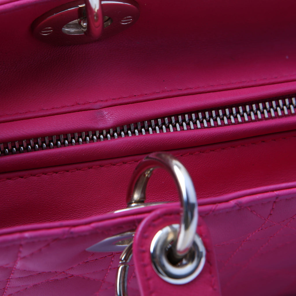 Christian Dior Lady Dior Large Lambskin Pink