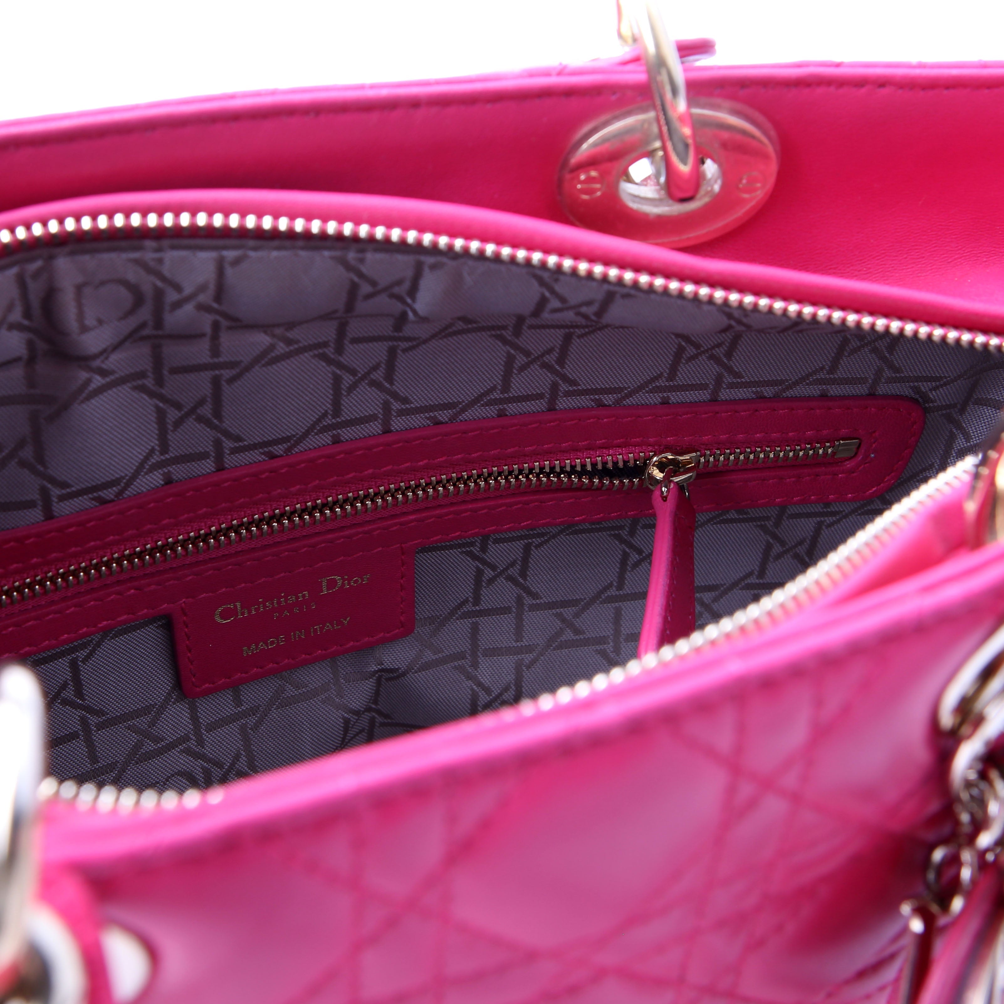 Christian Dior Lady Dior Large Lambskin Pink