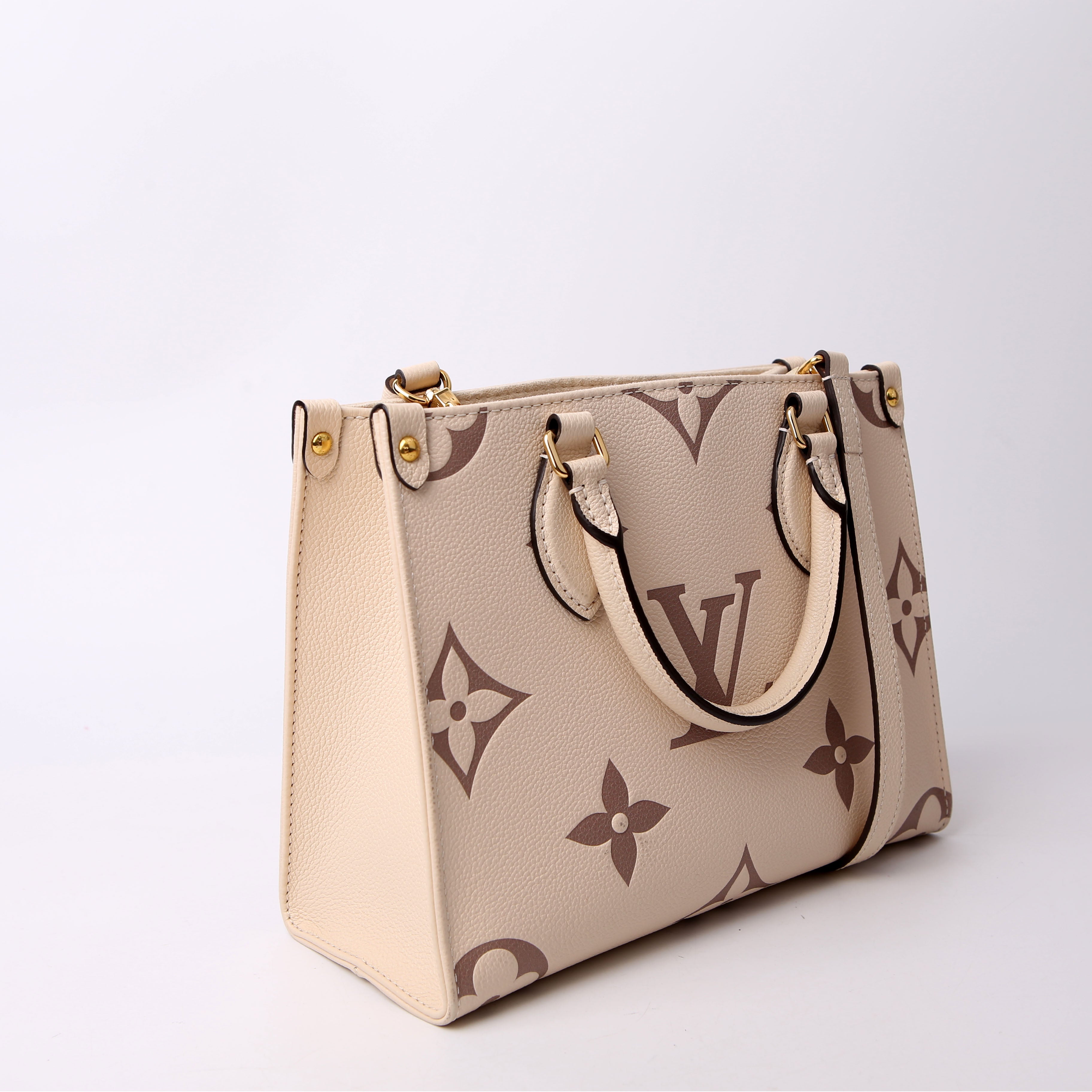 Louis Vuitton ONTHEGO PM Bicolor Empreinte Cream/Taupe