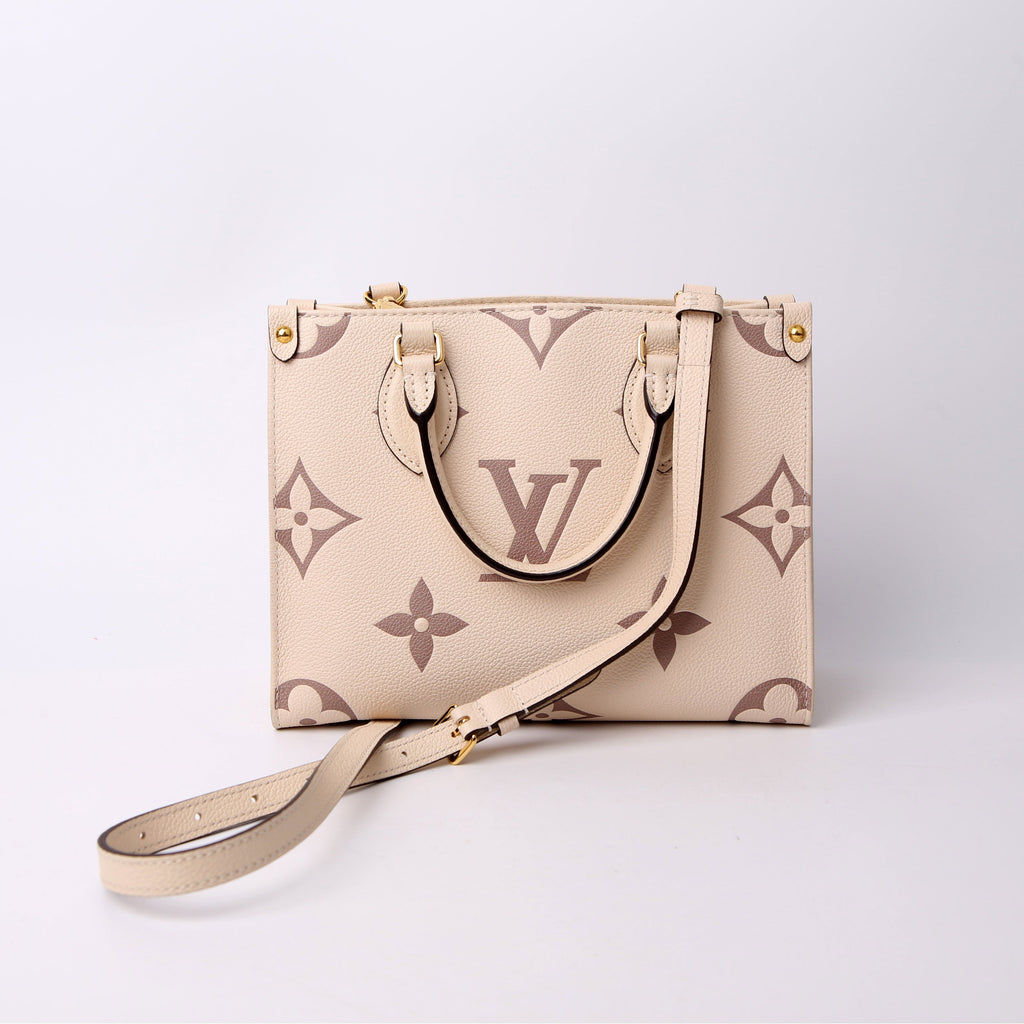 Louis Vuitton ONTHEGO PM Bicolor Empreinte Cream/Taupe