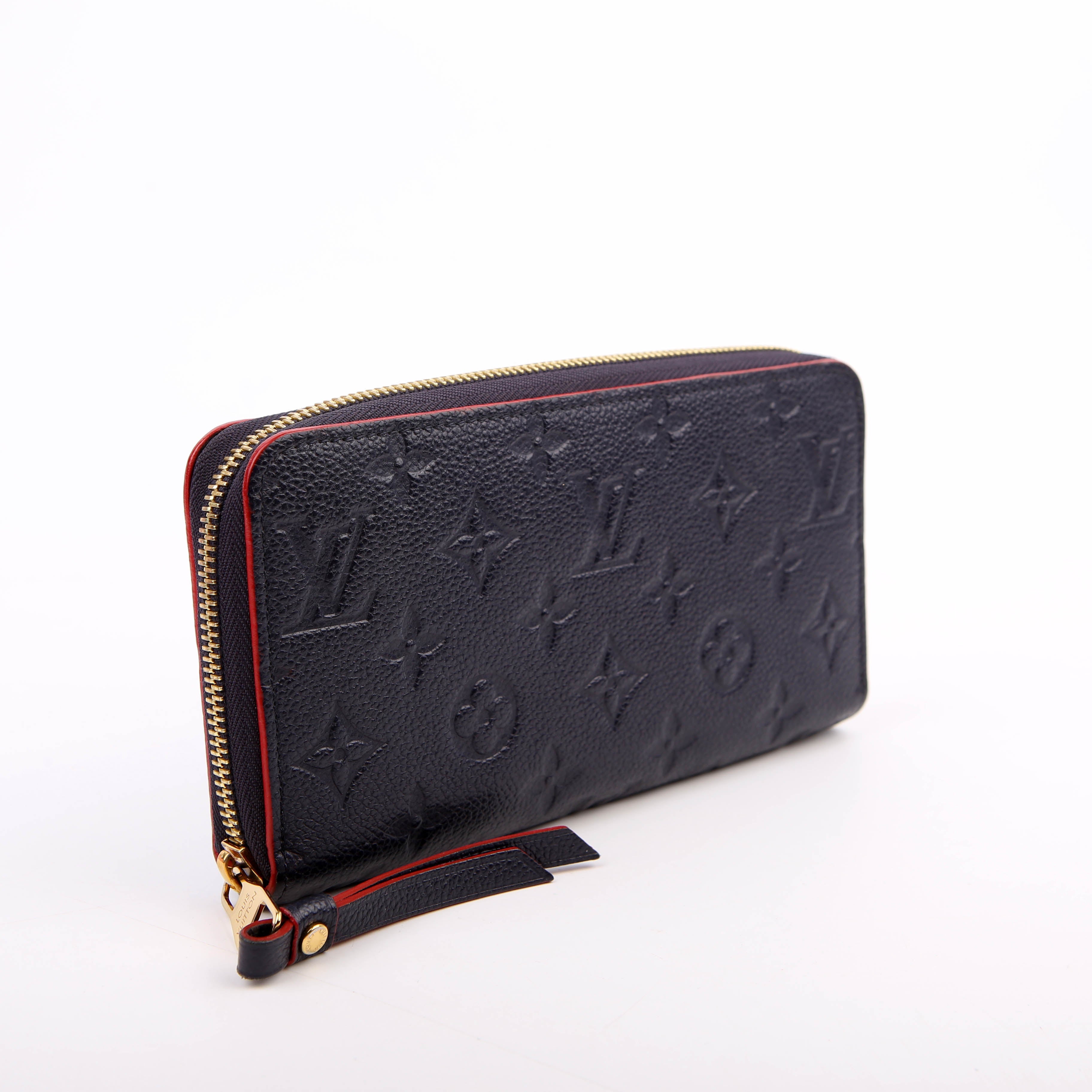 Louis Vuitton Zippy Wallet Empreinte Navy/Red