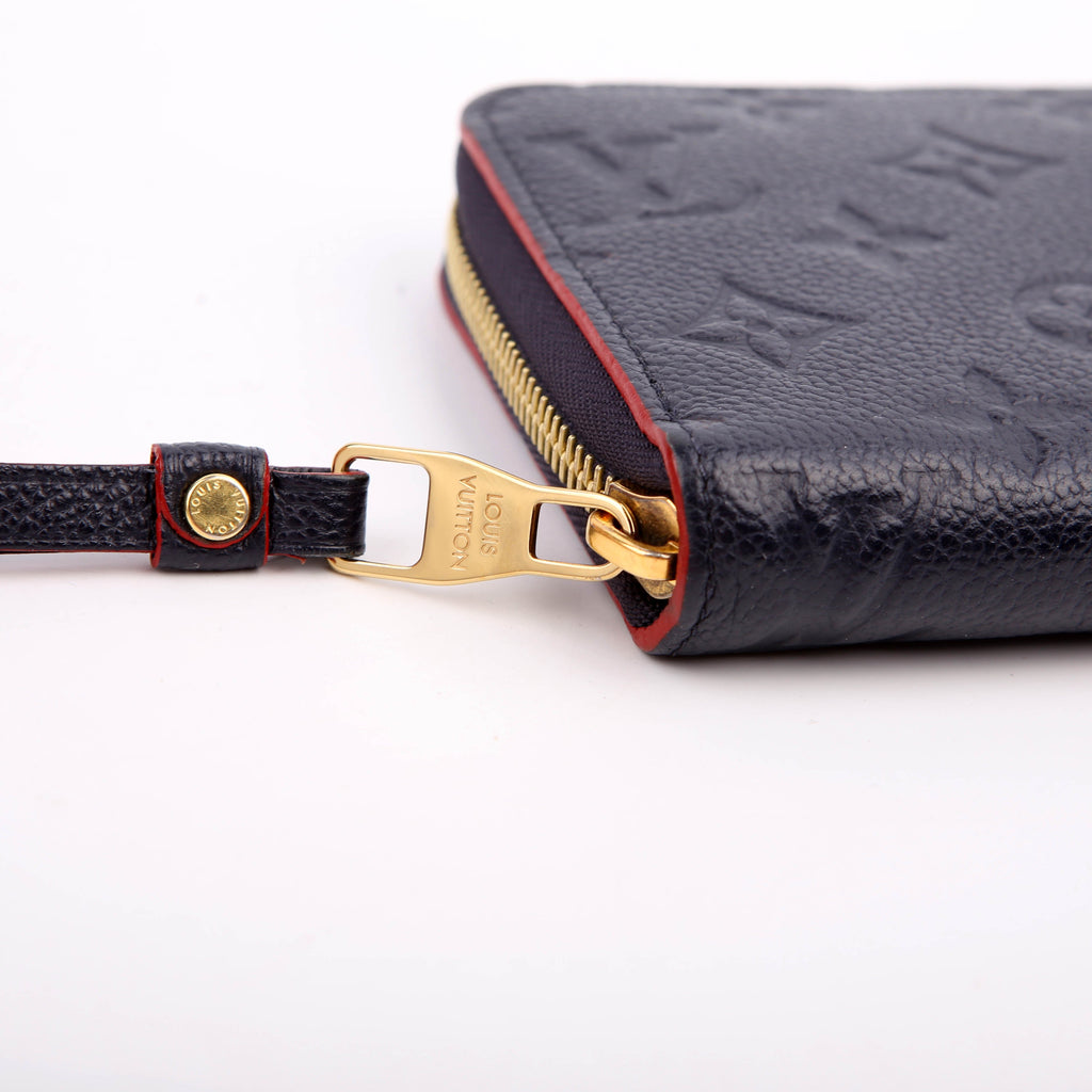 Louis Vuitton Zippy Wallet Empreinte Navy/Red