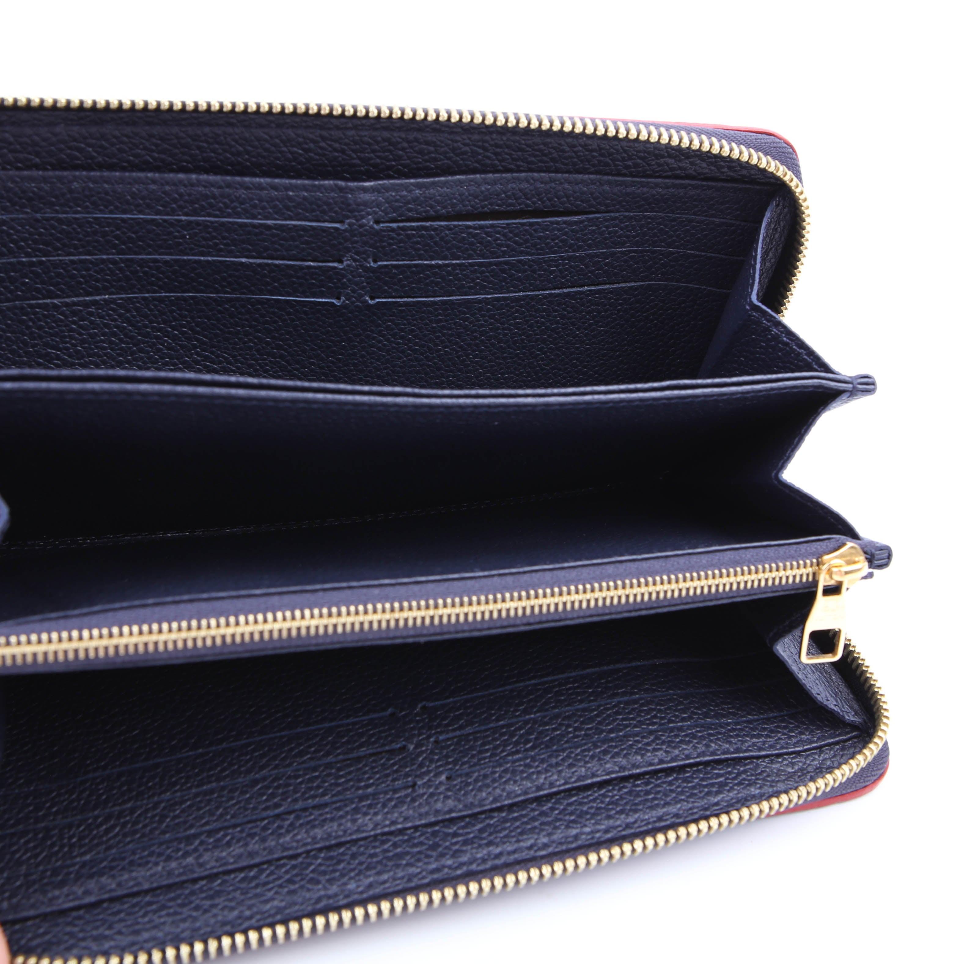 Louis Vuitton Zippy Wallet Empreinte Navy/Red