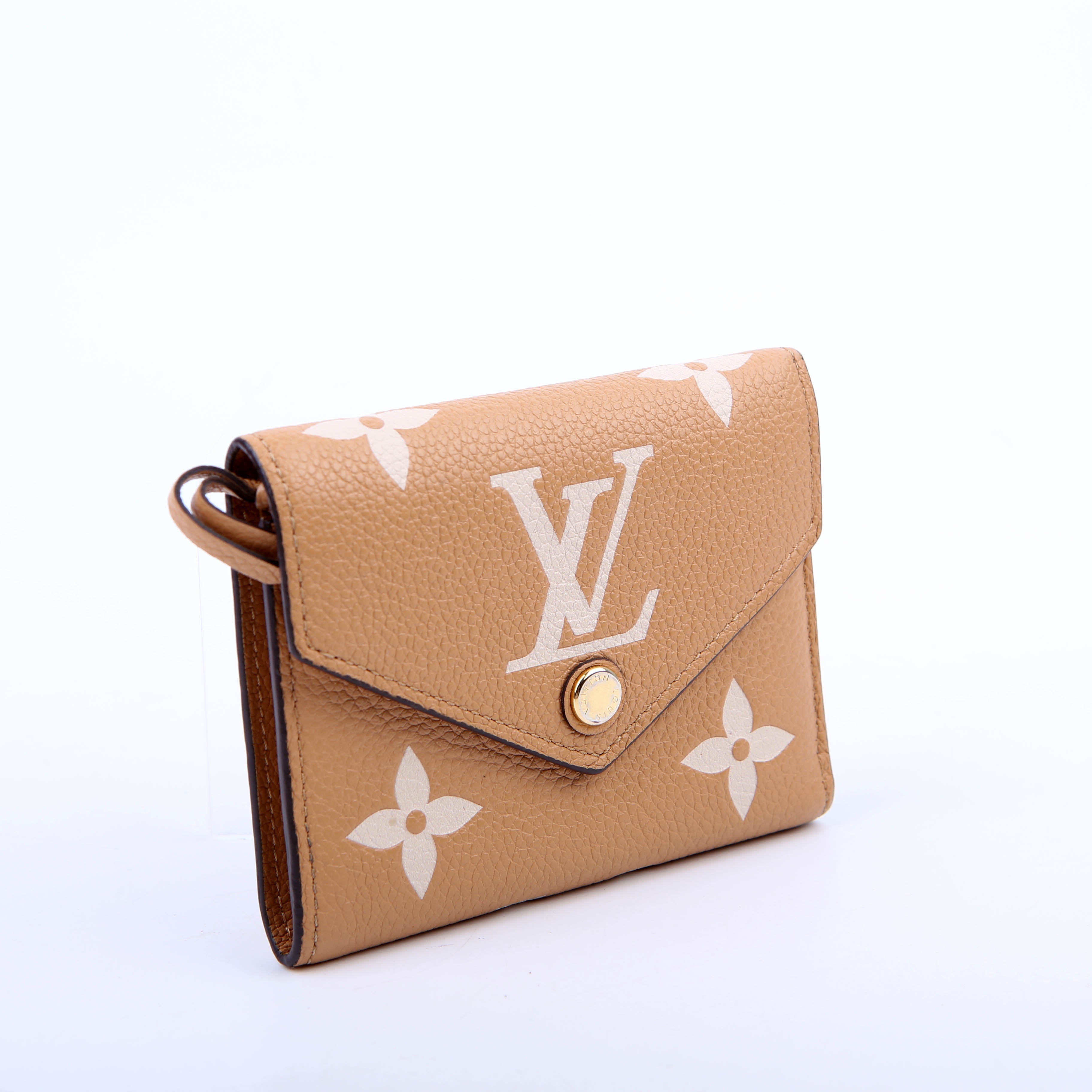 Louis Vuitton Victorine Wallet Bicolor Empreinte Tan