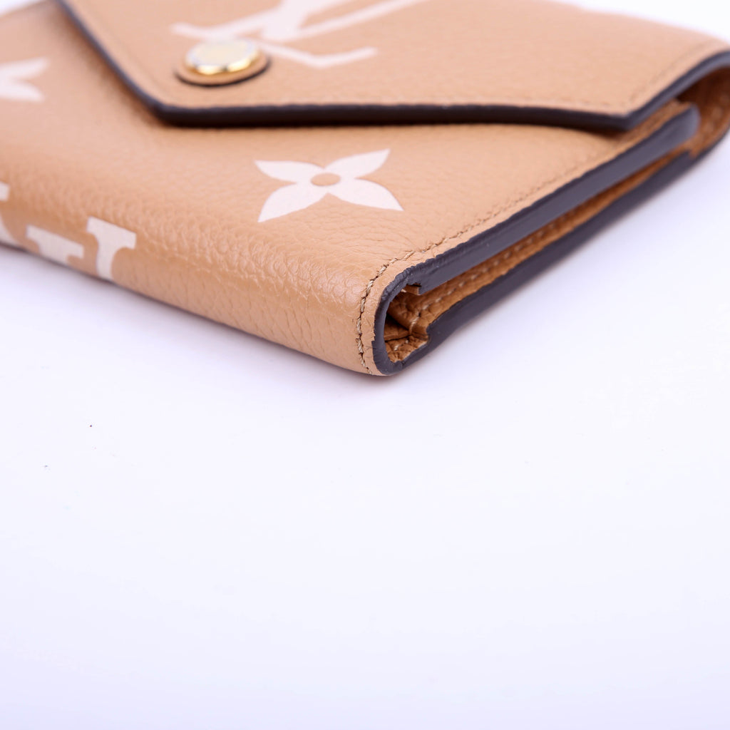 Louis Vuitton Victorine Wallet Bicolor Empreinte Tan