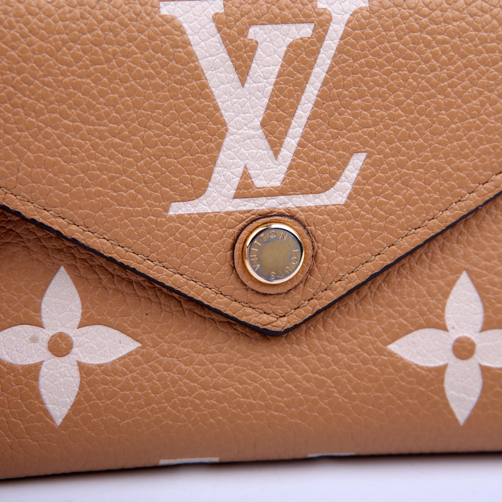 Louis Vuitton Victorine Wallet Bicolor Empreinte Tan