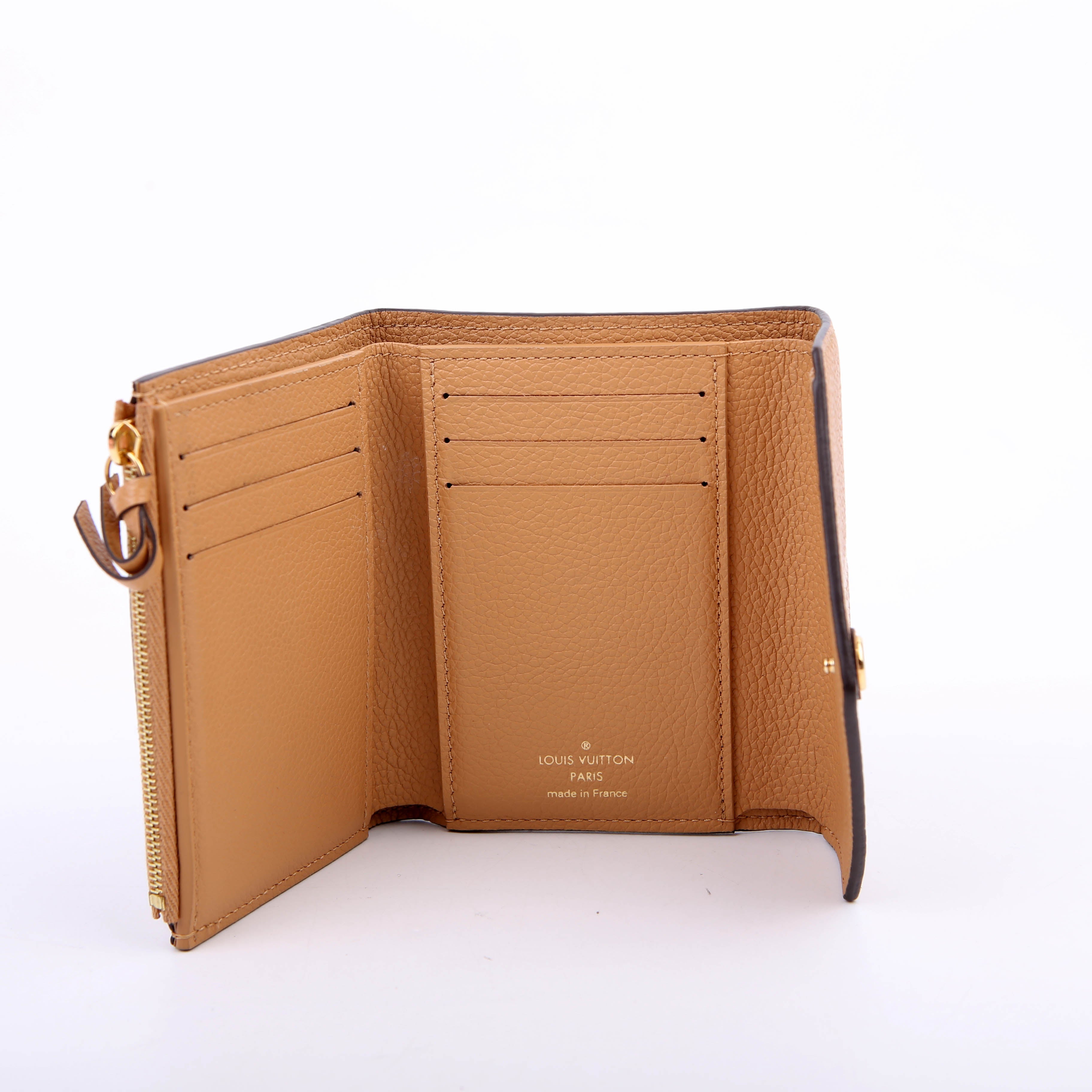 Louis Vuitton Victorine Wallet Bicolor Empreinte Tan