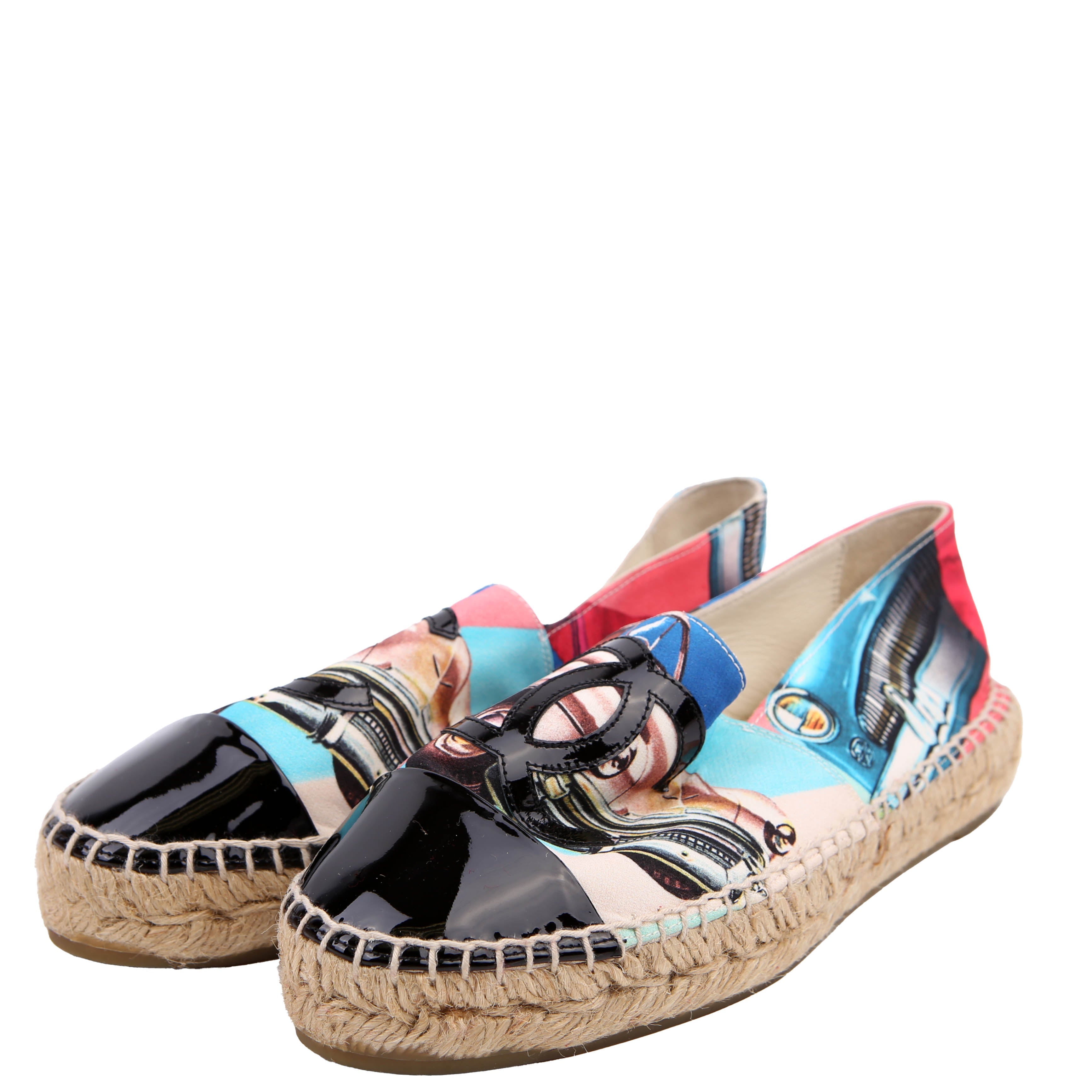 Chanel Espadrille Flats Size 35 Multicolor