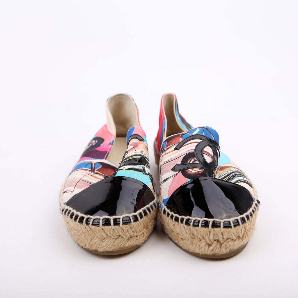 Chanel Espadrille Flats Size 35 Multicolor