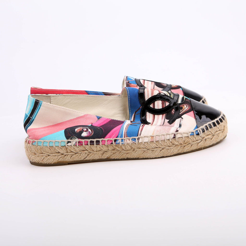 Chanel Espadrille Flats Size 35 Multicolor