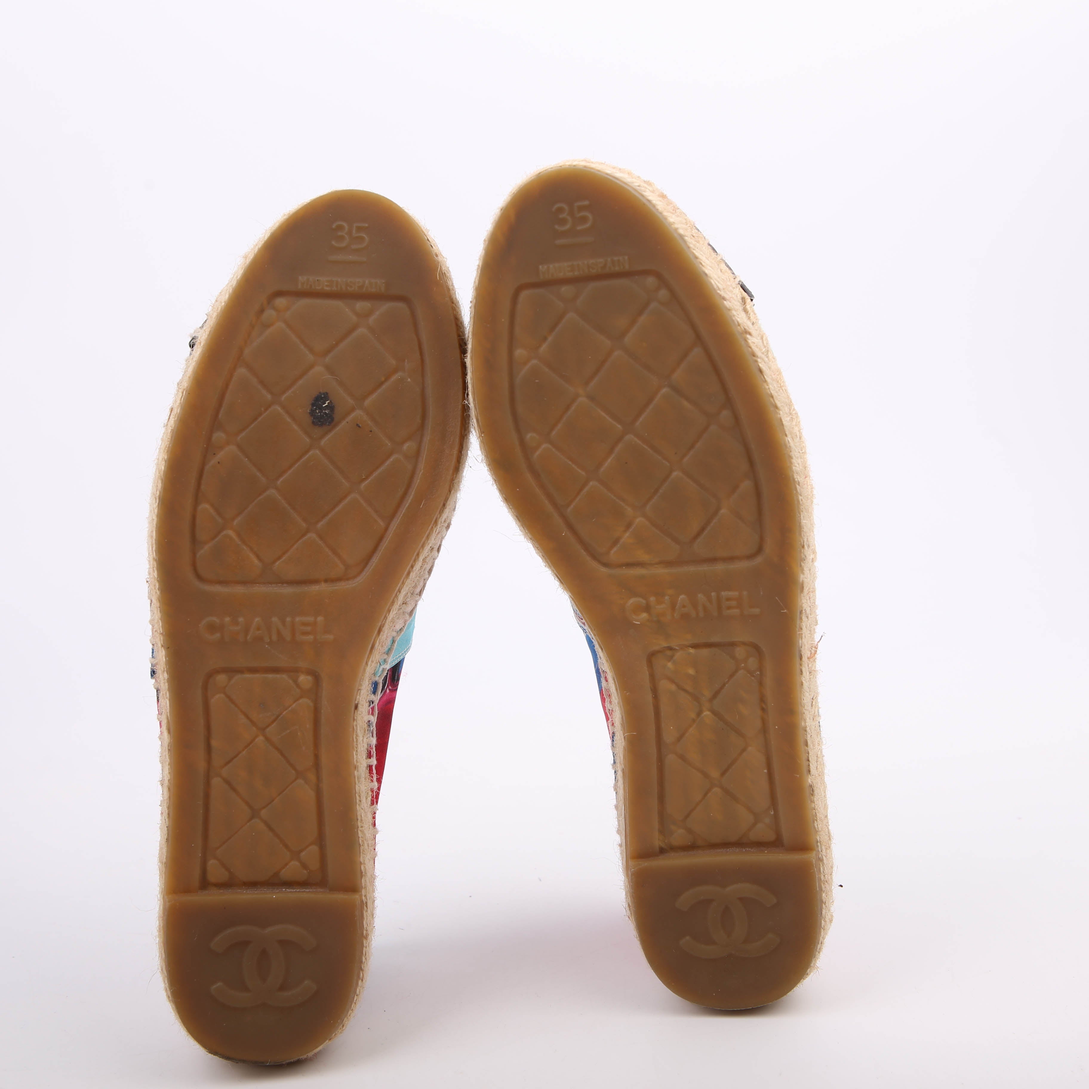 Chanel Espadrille Flats Size 35 Multicolor